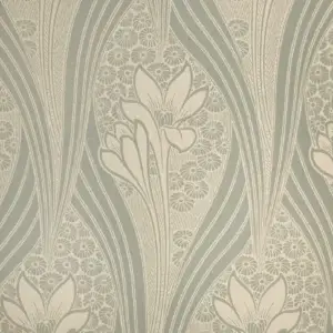 TAPETENROLLE Decor Maison Jugendstiltapete Lilja in Beige-Grün