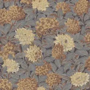 TAPETENROLLE Decor Maison historische Blumentapete Dahlia grau