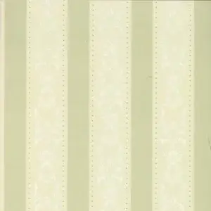 Barockstreifen Tapete Sandudd Medaillon Stripes - Hellgrün, Musterstück