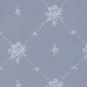 Sandudd Vliestapete Classic Trellis - Dunkelblau, Musterstück